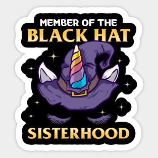 Member of the Black Hat Sisterhood Halloween Witch Sticker